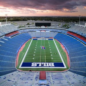 Aerial Image of the Buffalo Bills Stadium in Buffalo, NY