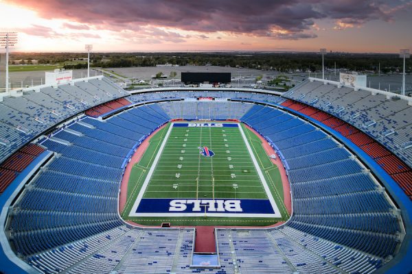 Aerial Image of the Buffalo Bills Stadium in Buffalo, NY